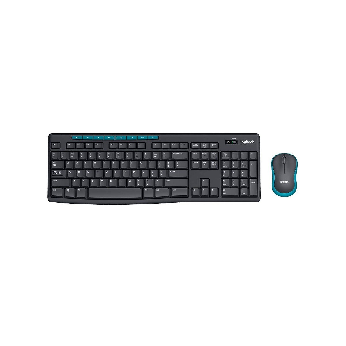 Logitech MK275 USB Wireless Keyboard and Mouse Set for Windows, 2.4 GHz Wireless, Compact Wireless Mouse