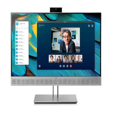 HP EliteDisplay E243m LED Display 60.5 cm (23.8") Full HD Flat Black, Silver with integrated Webcam