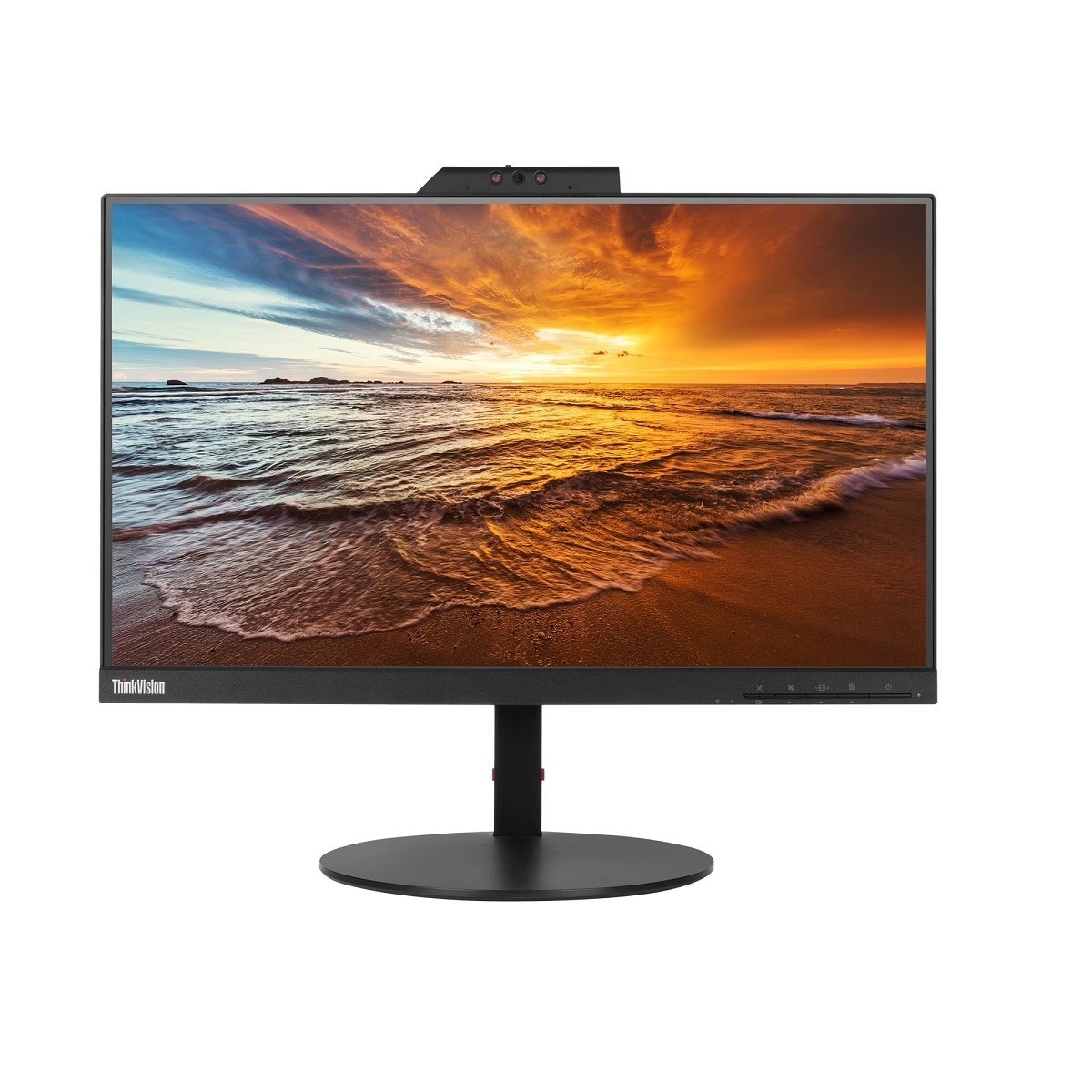 Lenovo ThinkVision T22v-10 1080p 21.5" VOIP IPS Monitor, Black Built-in Speakers, Webcam