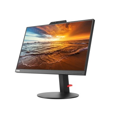 Lenovo ThinkVision T22v-10 1080p 21.5" VOIP IPS Monitor, Black Built-in Speakers, Webcam
