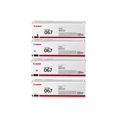 Canon 067 4 Colour Set Genuine Canon Toner Cartridge (Black,Cyan,Magenta,Yellow)
