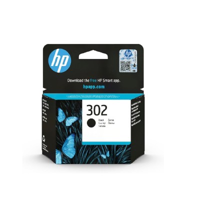 HP 302 Original Ink Cartridge, Black, Single Pack