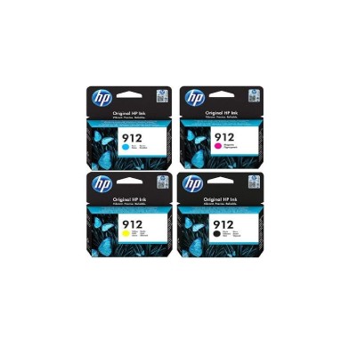 HP 912 4-pack Black Cyan Magenta Yellow Original Ink Cartridges