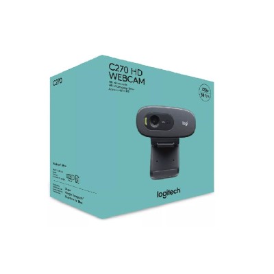 Logitech C270 720p HD Webcam with Built-in Noise Reducing Mic