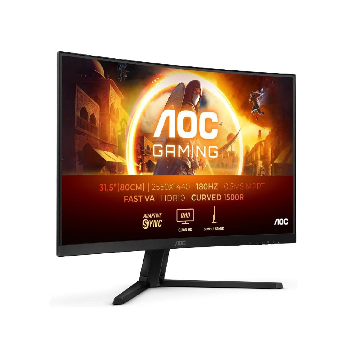 AOC Gaming CQ32G4VE - 32 Inch QHD Curved Monitor,