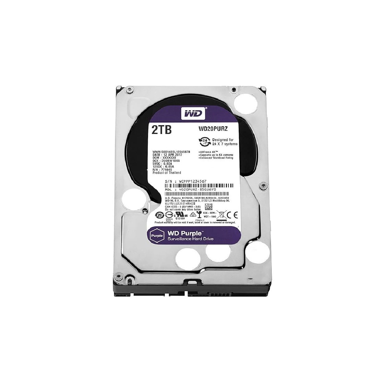 2TB WD Purple Surveillance Hard Disk Drive